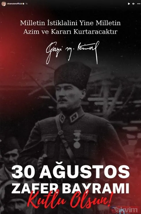 30 Ağustos Zafer Bayramı paylaşımları! Ünlüler peş peşe yayınladı! Esra Erol, Müge Anlı, Demet Akalın, Gülşen Bubikoğlu, Emre Altuğ... - 3