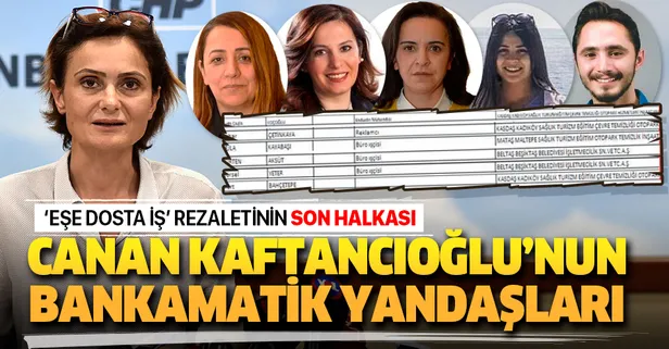 CHP’li belediyelerin ‘eşe dosta iş’ rezaletinin son halkası! İşte Canan Kaftancıoğlu'nun bankamatik yandaşları