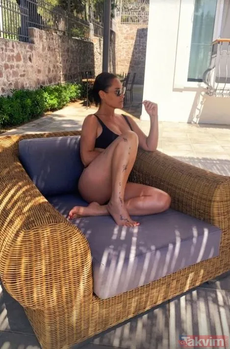 Hülya Avşar tatil sezonunu açtı! Siyah bikinili pozuyla gençlere taş çıkarttı sosyal medya onu konuştu - 5