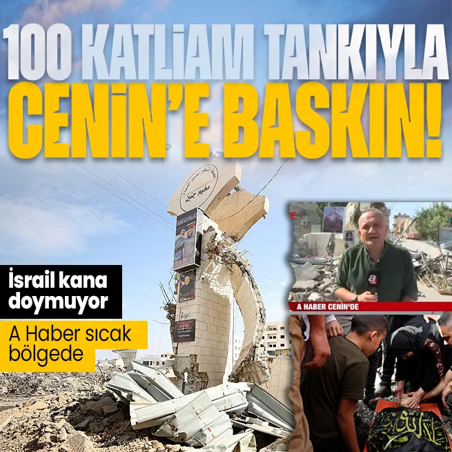 İsrail kana doymuyor! 100 katliam tankıyla Cenine baskın: 4 Filistinli katledildi | A Haber sıcak bölgede