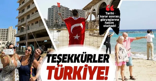 Tarihi Kapalı Maraş kararı sonrası gözyaşlarına hakim olamadı! KKTC halkından Türkiye’ye teşekkür