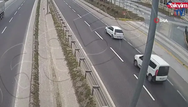 Kütahya'da kaza anları saniye saniye görüntülendi