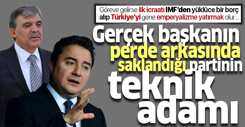 Ali Babacan yaşıyor mu? Gerçek başkanın perde arkasına saklandığı partinin teknik adamı...