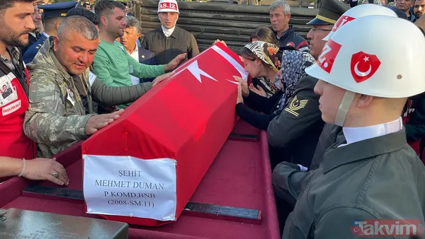 Şehit Piyade Komando Binbaşı Mehmet Duman son yolculuğuna uğurlandı... Duygulandıran sözler - 14