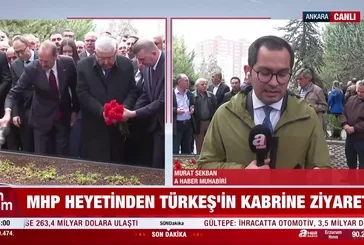 MHP heyetinden Türkeş'in kabrine ziyaret!