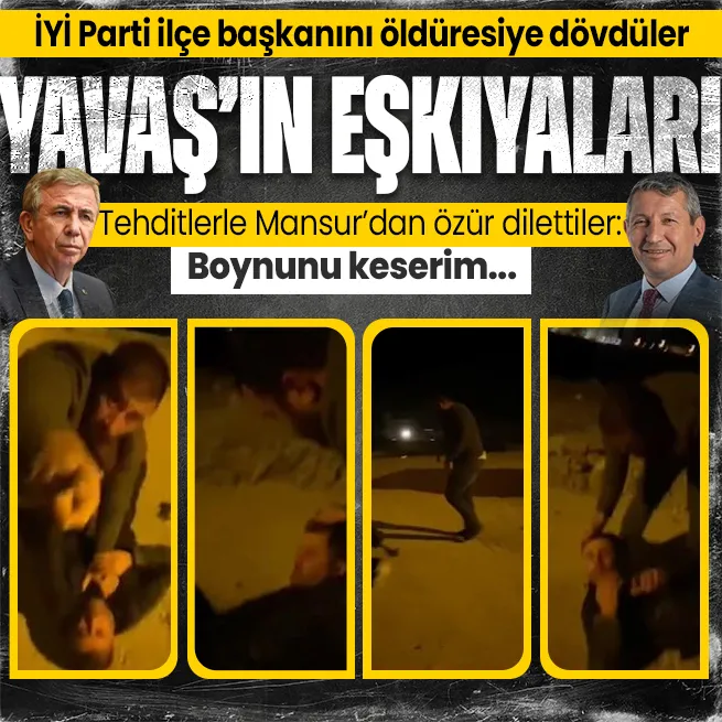 Mansurun şehir eşkıyaları! İYİ Partili ilçe başkanını tekme tokat dövüp CHPli ABB Başkanı Mansur Yavaştan özür dilettiler