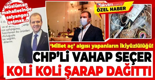 Millet aç algısı yapanların ikiyüzlülüğü: CHP’li Vahap Seçer yılbaşı için koli koli şarap dağıttırdı