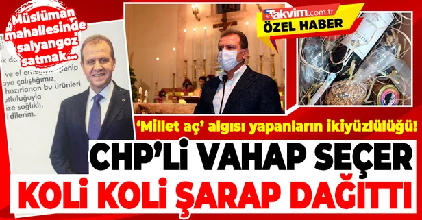 "Millet aç" algısı yapanların ikiyüzlülüğü: CHP'li Vahap Seçer yılbaşı için koli koli şarap dağıttırdı