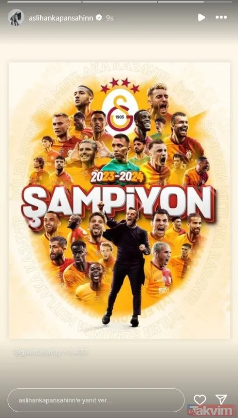 2023-24 sezonu Süper Lig şampiyonu Galatasaray ünlü aslanları coşturdu! Sosyal medya sarı-kırmızıya boyandı! İşte ünlülerin şampiyonluk paylaşımları... - 18