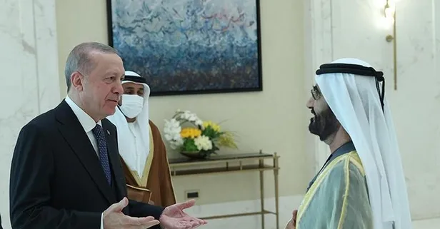 Başkan Erdoğan Dubai Emiri Al Maktum ile görüştü