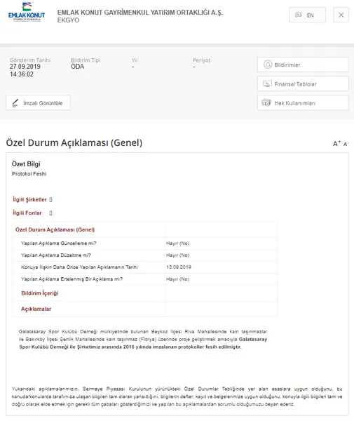 Son dakika haberi: Emlak Konut, Galatasaray ile yapılan protokolleri feshetti-1