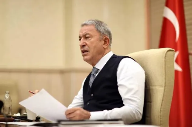 Son dakika: Milli Savunma Bakanı Hulusi Akar başkanlığında video telekonferans toplantısı