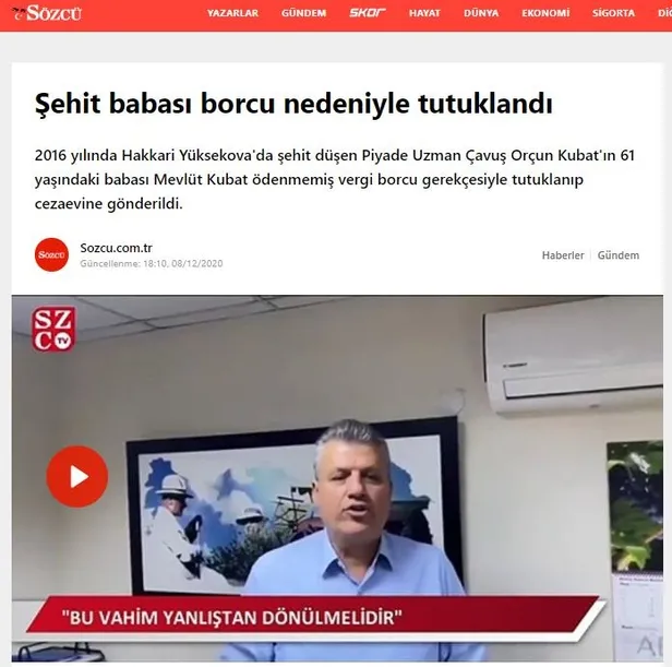 Adana Valiliği CHP yandaşı medyanın şehit babası üzerinde kurduğu algı oyununu bozdu
