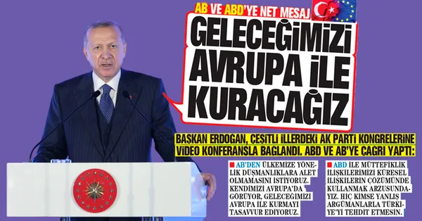 Başkan Erdoğan'dan AB ve ABD'ye net mesaj! Geleceğimizi Avrupa ile kuracağız - Takvim