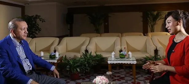 Erdoğan Çin televizyonuna konuştu