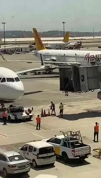Sabiha Gökçen Havalimanı'nda yürekleri ağza getiren anlar: Aprona izinsiz giren iki kişi gözaltına alındı-2