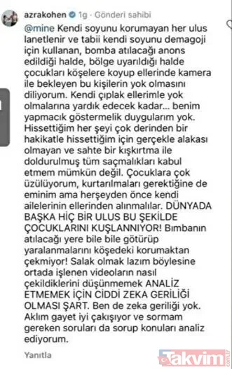 "Filistinliler çocuklarını bilerek bombalatıyor" diyen Azra Kohen yine İsrail'i akladı! Aileden gelen soykırım şakşakçılığı ve Yahudi bağları - 7