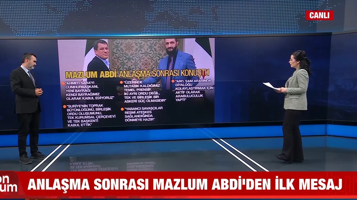 Anlaşma sonrası Mazlum Abdi'den ilk mesaj!