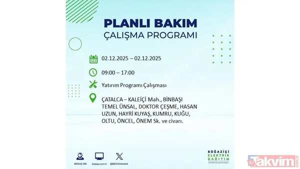 İstanbul elektrik kesintisi 2 Aralık: 8 saat yok! Gaziosmanpaşa, Beşiktaş, Beyoğlu... - 43