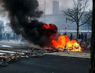 Hollanda sokakları yangın yeri!