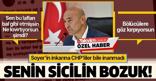 CHP’li Tunç Soyer’in ’Eyalet’ skandalına bir tepki de CHP’li eski İzmir İl Başkanı Kemal Karataş’tan: Senin sicilin bozuk