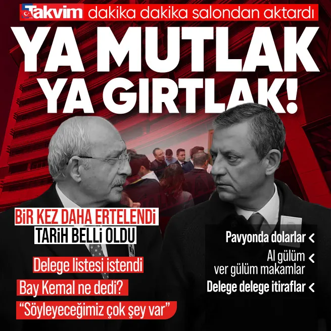 CHPnin şaibeli kurultayına iptal davası yine ertelendi! Takvim salondan aktardı... Kılıçdaroğlu cephesinden açıklama