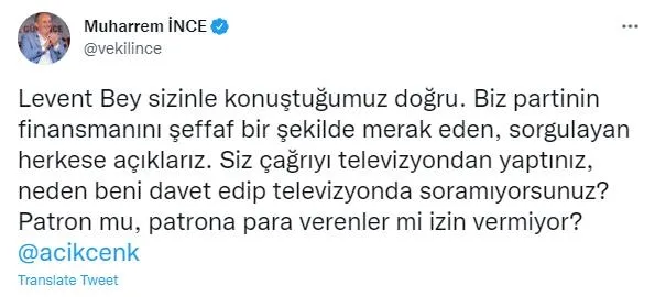 Levent Gültekin'in "Partinin parası nereden geliyor?" diye sorduğu Muharrem İnce'den fondaş Halk TV'ye "hodri meydan"-6