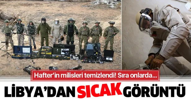 Son dakika: Türk askeri, Libya'da siviller için tehdit oluşturan mayınları temizlemeye başladı! İşte ilk görüntüler