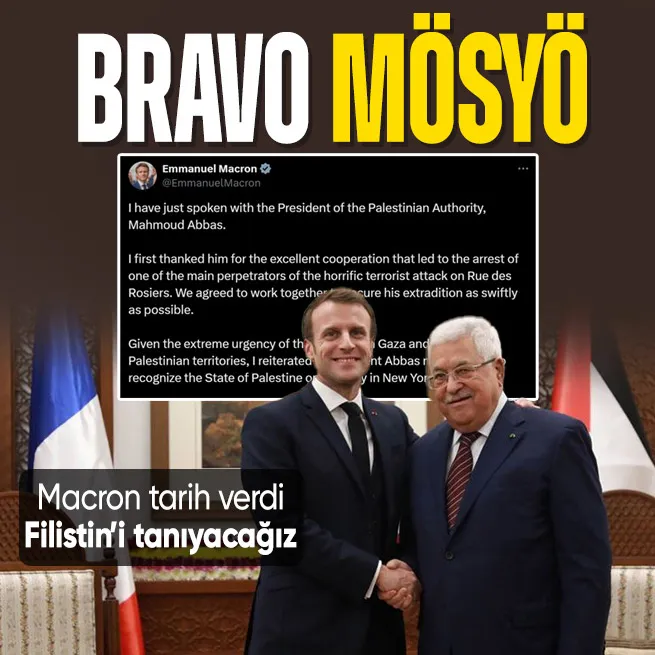Macron sosyal medyadan duyurdu: Fransa Pazartesi günü Filistini tanıyacak