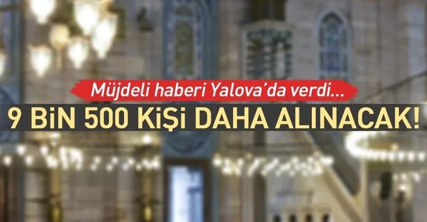 Diyanet’e 9 bin 500 kişi alınacak