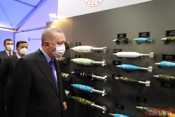 Başkan Erdoğan, Barutsan Roket ve Patlayıcı Fabrikası'nda yerli ve milli silah ve mühimmatları inceledi! - 29