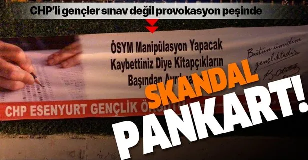 esenyurt ta chp li genclerden provokatif sinav pankarti takvim
