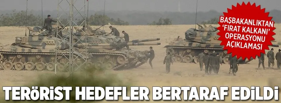 Başbakanlıktan ’Fırat Kalkanı’ açıklaması