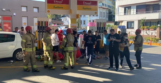 Akaryakıt istasyonunda dehşet! Fren yerine gaza basınca... - Takvim