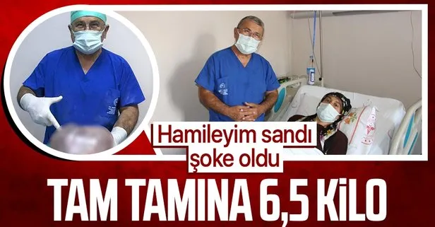 Hamileyim sandı şoke oldu! Tam 6,5 kilo