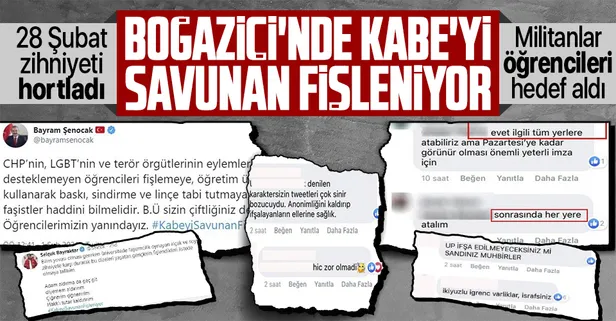 Boğaziçi Üniversitesi'nde Kabe-i Muazzama’ya yapılan saygısızlığa tepki gösteren öğrencilerin fişlendiği ortaya çıktı!