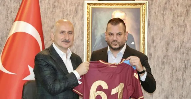 Ulaştırma ve Altyapı Bakanı Adil Karaismailoğlu Trabzonspor’u ziyaret etti