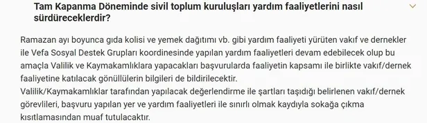 Son dakika: İçişleri Bakanlığı, tam kapanma esnasında sıkça sorulan soruların yanıtlarını verdi - 3
