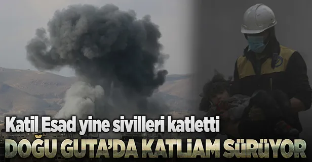 Doğu Guta'da Katil Esad katliamı sürüyor!