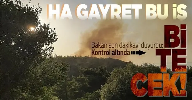Güzel haberi duyurdu! Bir yangın daha kontrol altında