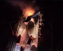 Manisa’da korkutan kaza! İki tır çarpıştı yangın çıktı