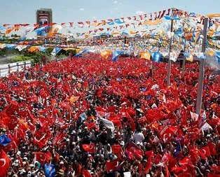 Erdoğan’ın mitinginde inanılmaz görüntü!