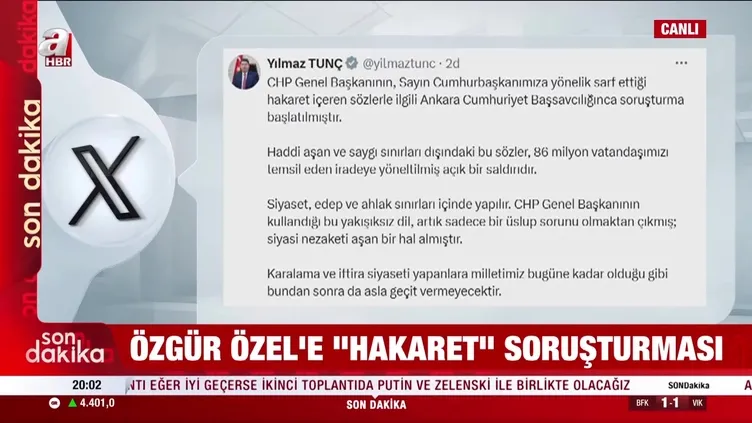 Özgür Özel’e ’’Hakaret’’ soruşturması