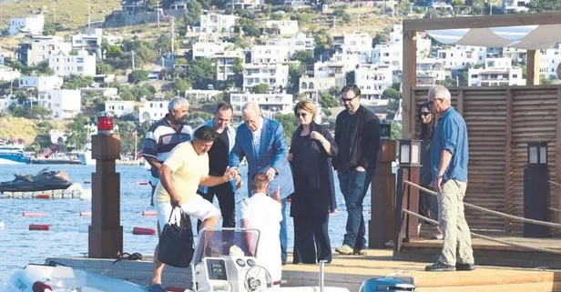 Eski Başbakan Tansu Çiller, yazı Bodrum'da karşıladı