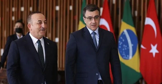 Dışişleri Bakanı Mevlüt Çavuşoğlu Brezilyalı mevkidaşı Fança ile basın toplantısı düzenledi