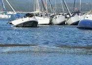 SON DAKİKA HABERİ: İzmirde korkutan görüntü: Denizin taştığı Seferihisar’da deniz çekildi