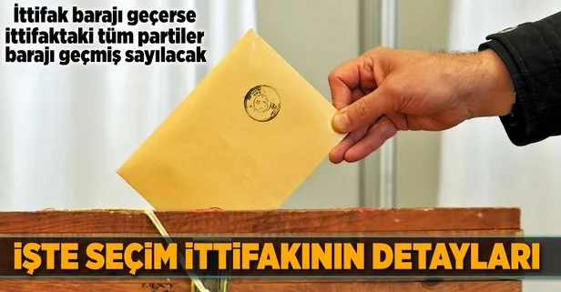 Seçim ittifakının detayları