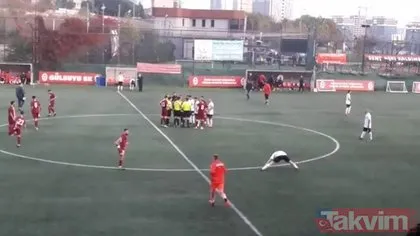 Gülsuyuspor- Kartalspor maçı sonrası ortalık karıştı! Taşlı bıçaklı meydan savaşı