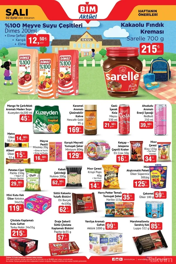 🧴 Haftanın Önerileri (2 Eylül Salı) 👶 Jenny & Willy Bebek Bezi (Aylık Paket): 319 Tl 🧺 Persil Toz Deterjan 9 Kg: 299 Tl 🧼 Sıvı Bulaşık Deterjanı Bingo 4 Kg:...