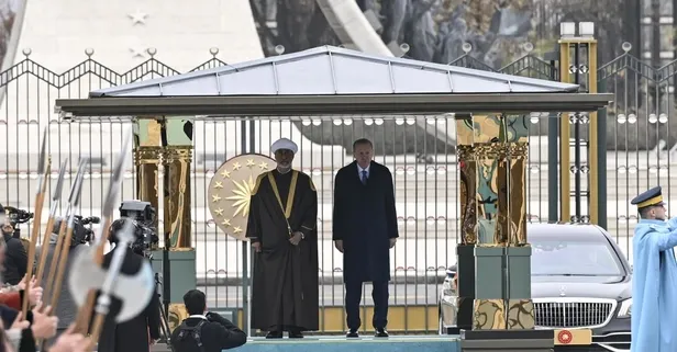 Başkan Erdoğan Umman Sultanı Heysem bin Tarık’ı Külliye’de resmi törenle karşıladı